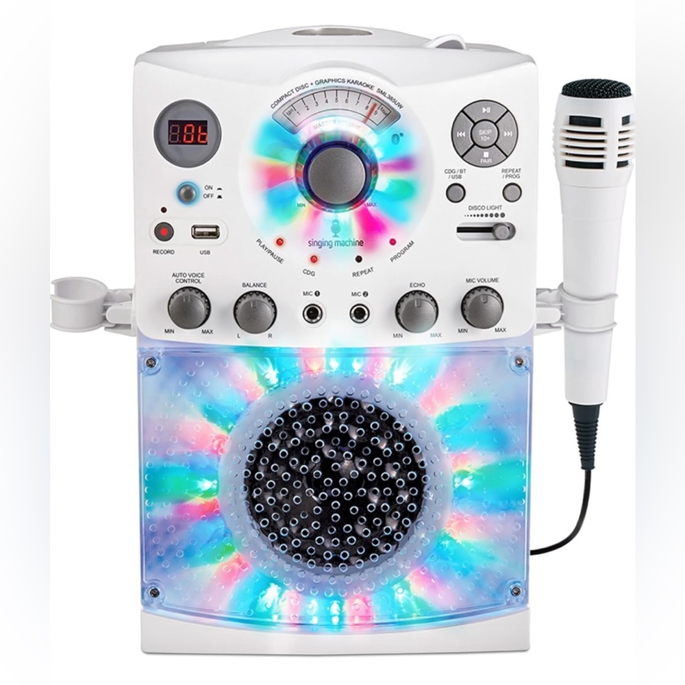 Karaoke Singing Machine with Bluetooth, party lights